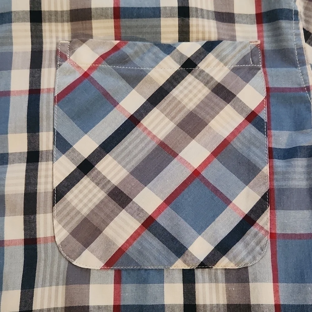 C.e. Schmidt Workwear Blue & Red Plaid Button-Up Shirt - Picture 4 of 6